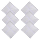 Kuber Industries Handkerchief | Premium Cotton Fabric | Handkerchief for Men | Handkerchief for Boys | Men's Handkerchief Set | Plain Self Dot | 24000 | Pack of 6 | White